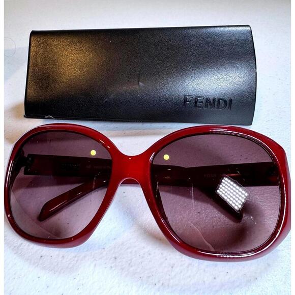 Fendi Vintage Oversized Sunglasses - Bold Red Style